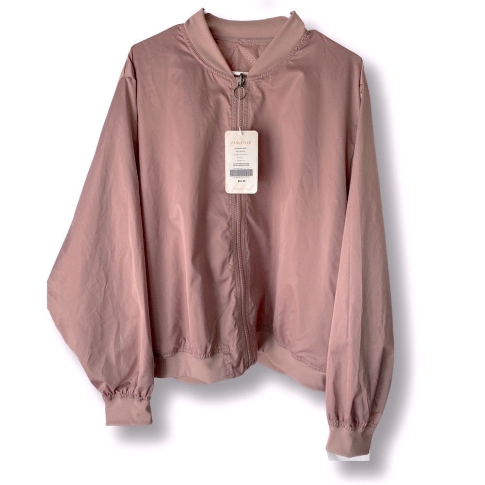 Fabletics Eva Rose Reversible Bomber Jacket XXL N… - image 2